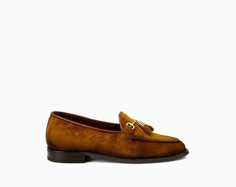 Men's Suede Leather Tassel Loafers