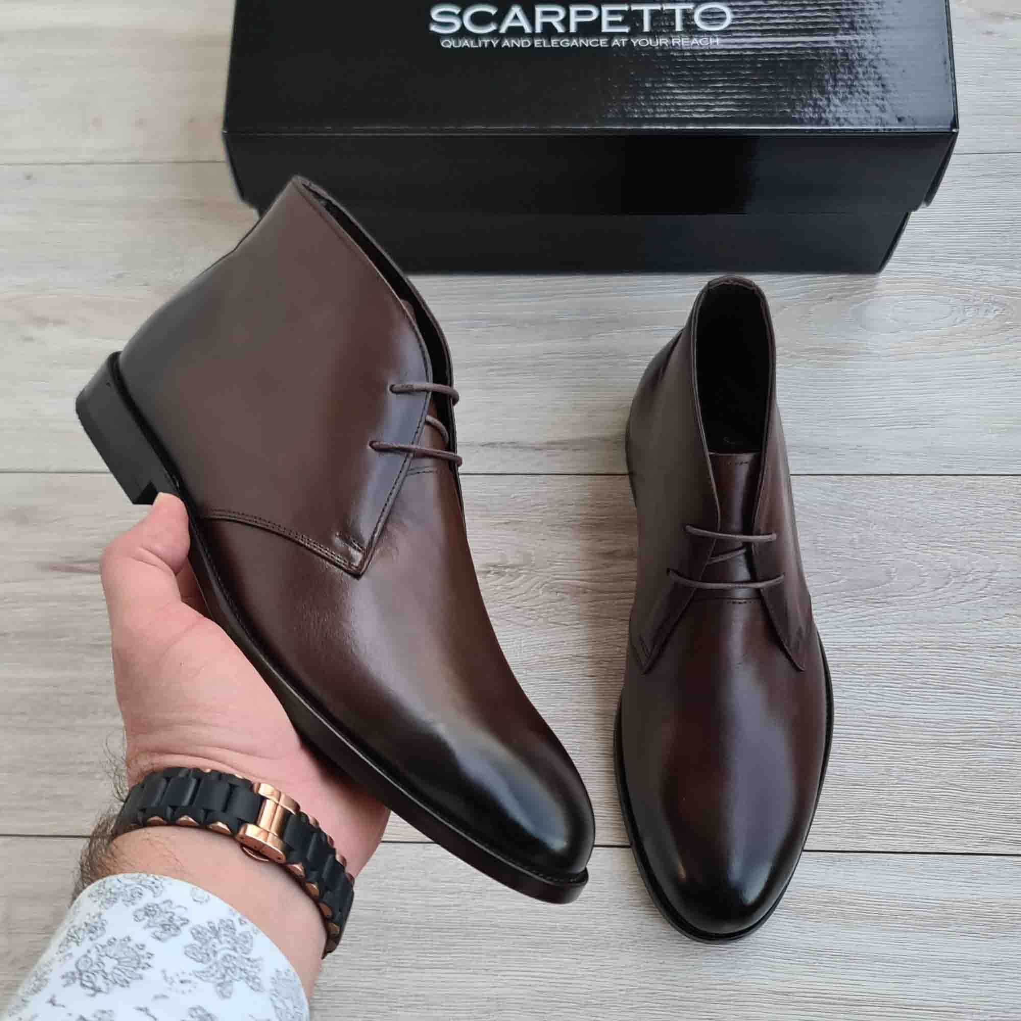 Dres Van Noten Men’s Vintage Brown Italian Leather Chukka Boots Estimated Sz 13 Vivace in Dark Brown Men main image 4