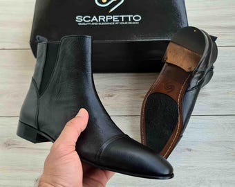 Men's Chelsea Leather Boots | Full Grain Leather