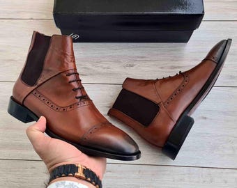Men's Chelsea Leather Boots | Full Grain Leather