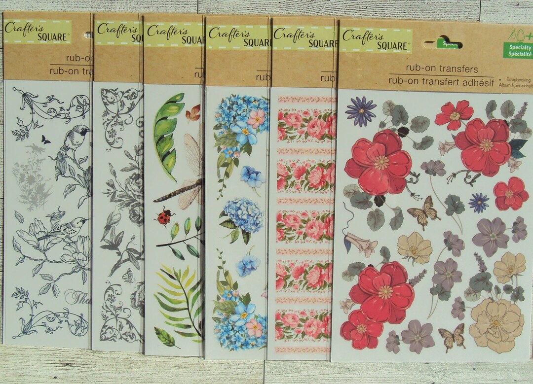 Rubon Transfers Birds Butterflies Floral Branches Etsy