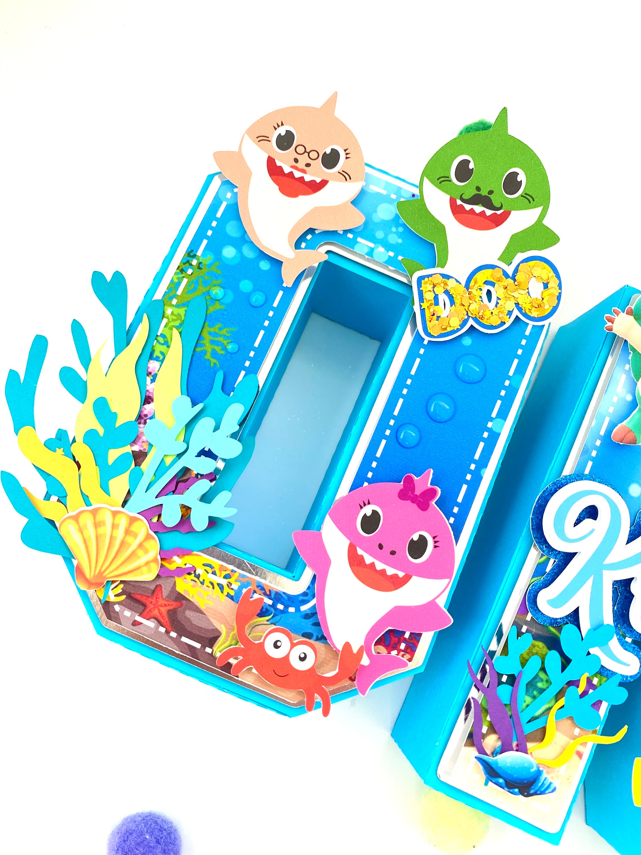 Baby Shark 3d Lettes Baby Shark Cake Topperbaby Shark Etsy Canada