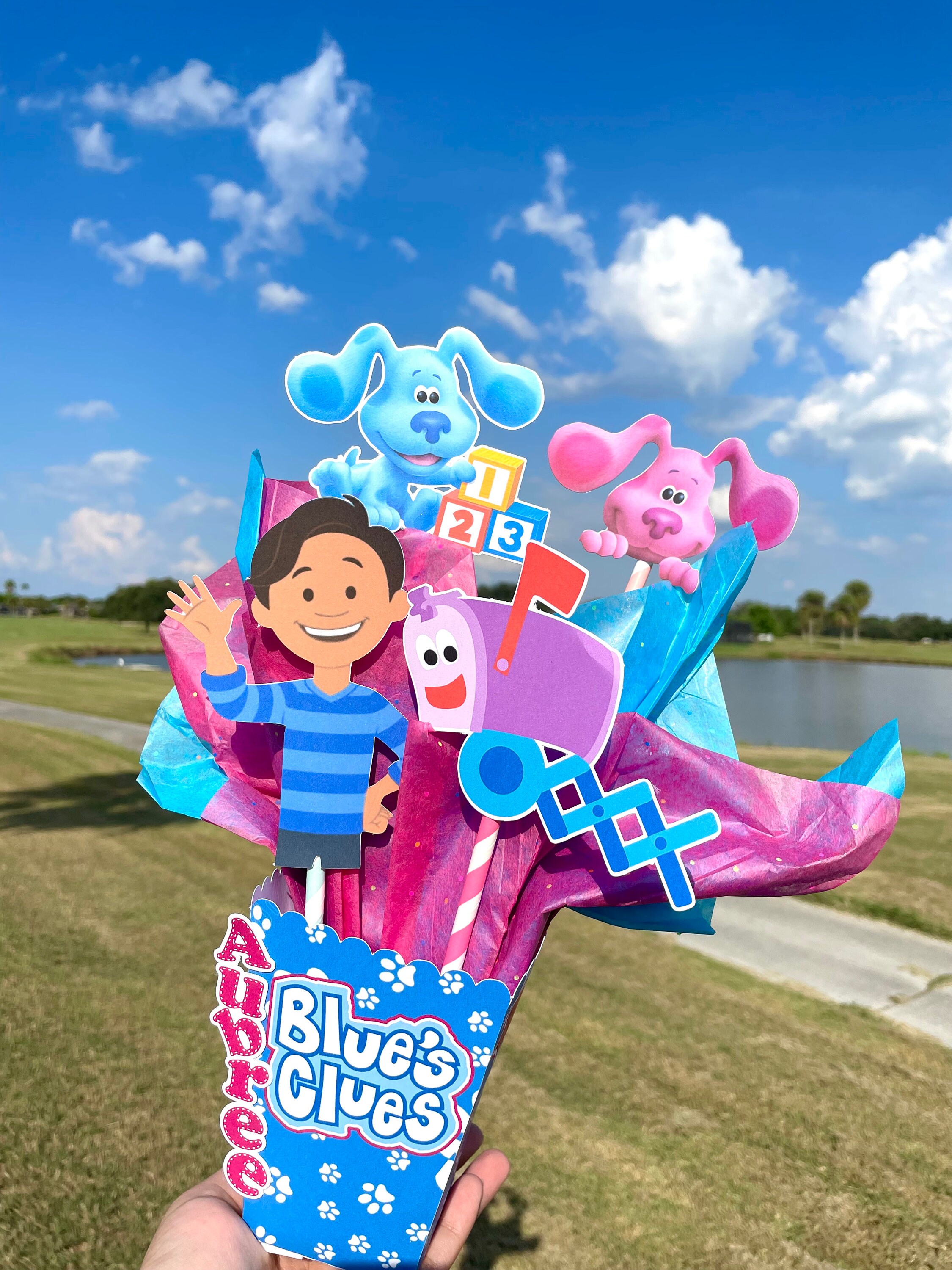 Blues clues centerpieces/Blues clues cups 3D letters/Blues Etsy España