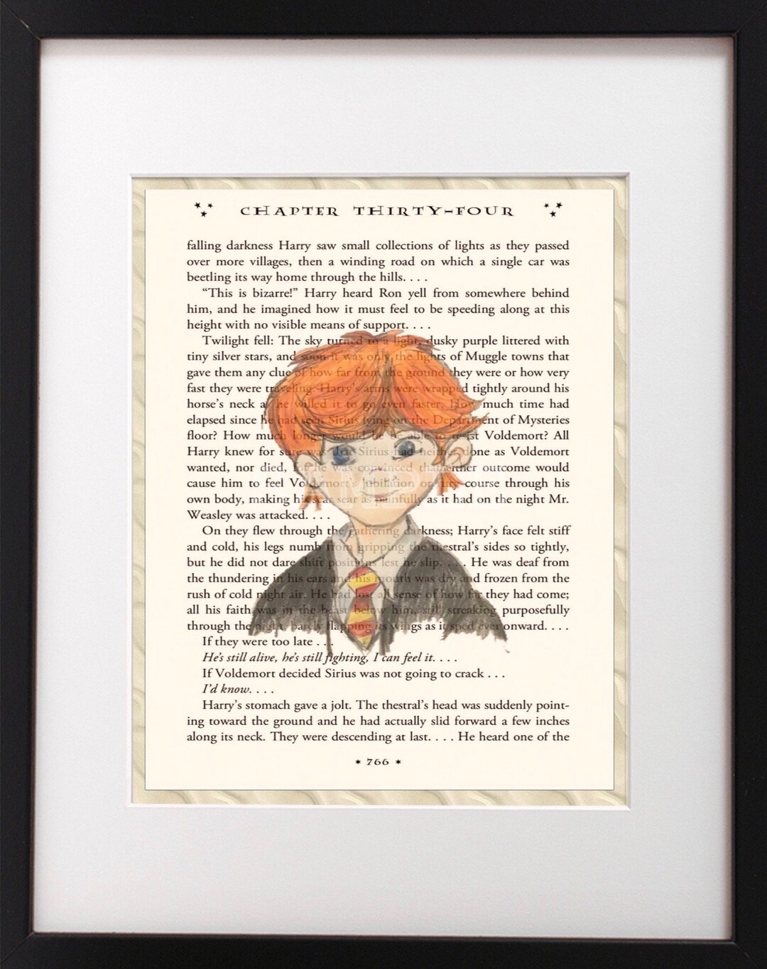 Ron Weasley Replica Page Print Wizard Harry Potter A4 Wall Art Children ...