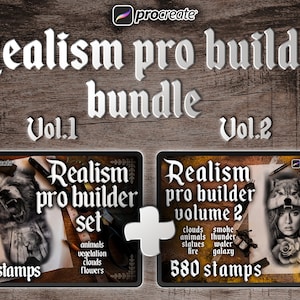 780+ High-Resolution Realism Tattoo Stamps | Procreate Tattoo Stencils | Animals, Flowers, Statues & More | Black and Grey Style