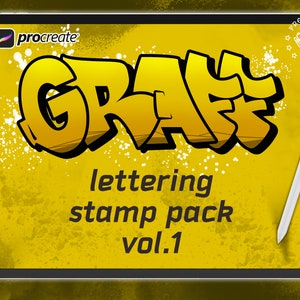 Procreate Graffiti Letters pack | Procreate stamps | Ipad lettering | Procreate lettering | Procreate tattoo | Procreate brush
