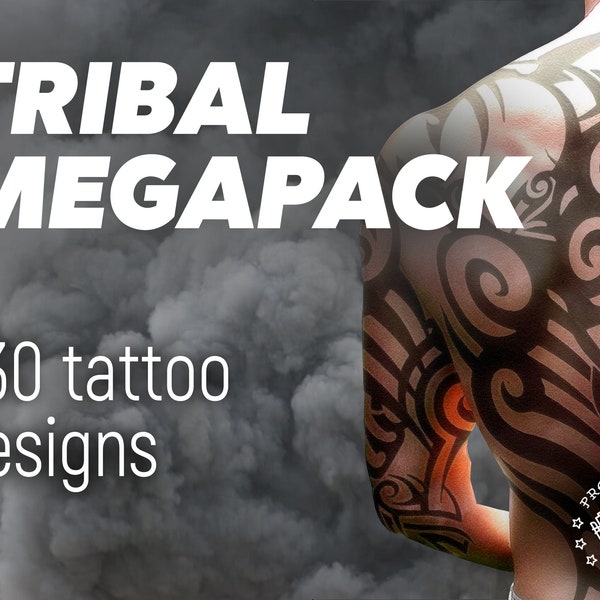 Procréer des timbres de tatouage tribal | Pinceaux de tatouage | Tatouage tribal | Procréer un paquet | Procréer tatouage | Procréer des tampons