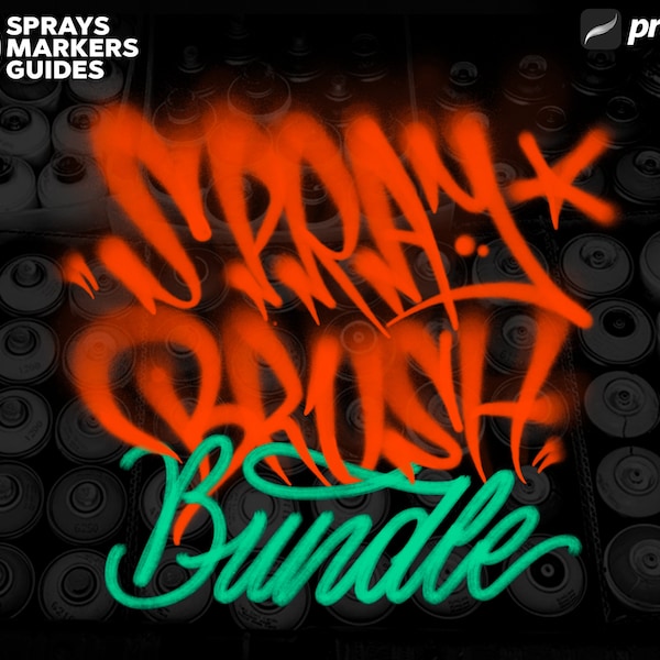 Procreate Spray brush bundle | Procreate pinceaux | Procreate graffiti | Procreate lettrage | Procreate tampons | Procreate bundle