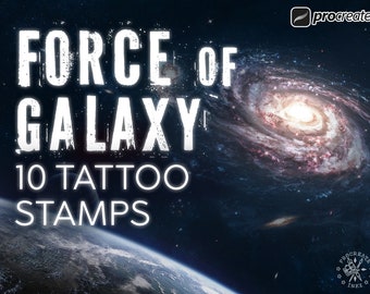 Procreate Galaxy tattoo stamps | Procreate stamps | Procreate brushes | Procreate galaxy | Procreate tattoo | Tattoo brushes