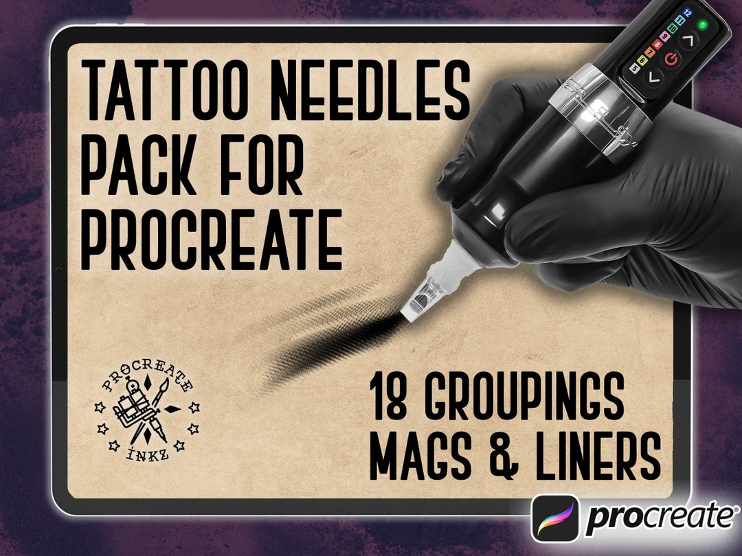Procreate Tattoo Needles Pack Procreate Stamps Procreate Brushes Tattoo