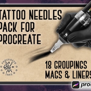Procreate Tattoo Brushes Set | Mags, Shaders, Liners & Whip Shading Brushes for Artists | Procreate tattoo | Tattoo bundle | Tattoo stamos