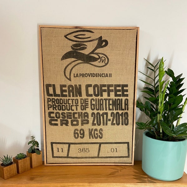 Coffee Sack Wall Art Etsy