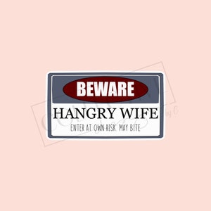 Hangry Beware Sticker Design: Keep Hunger at Bay with a Bold Warning