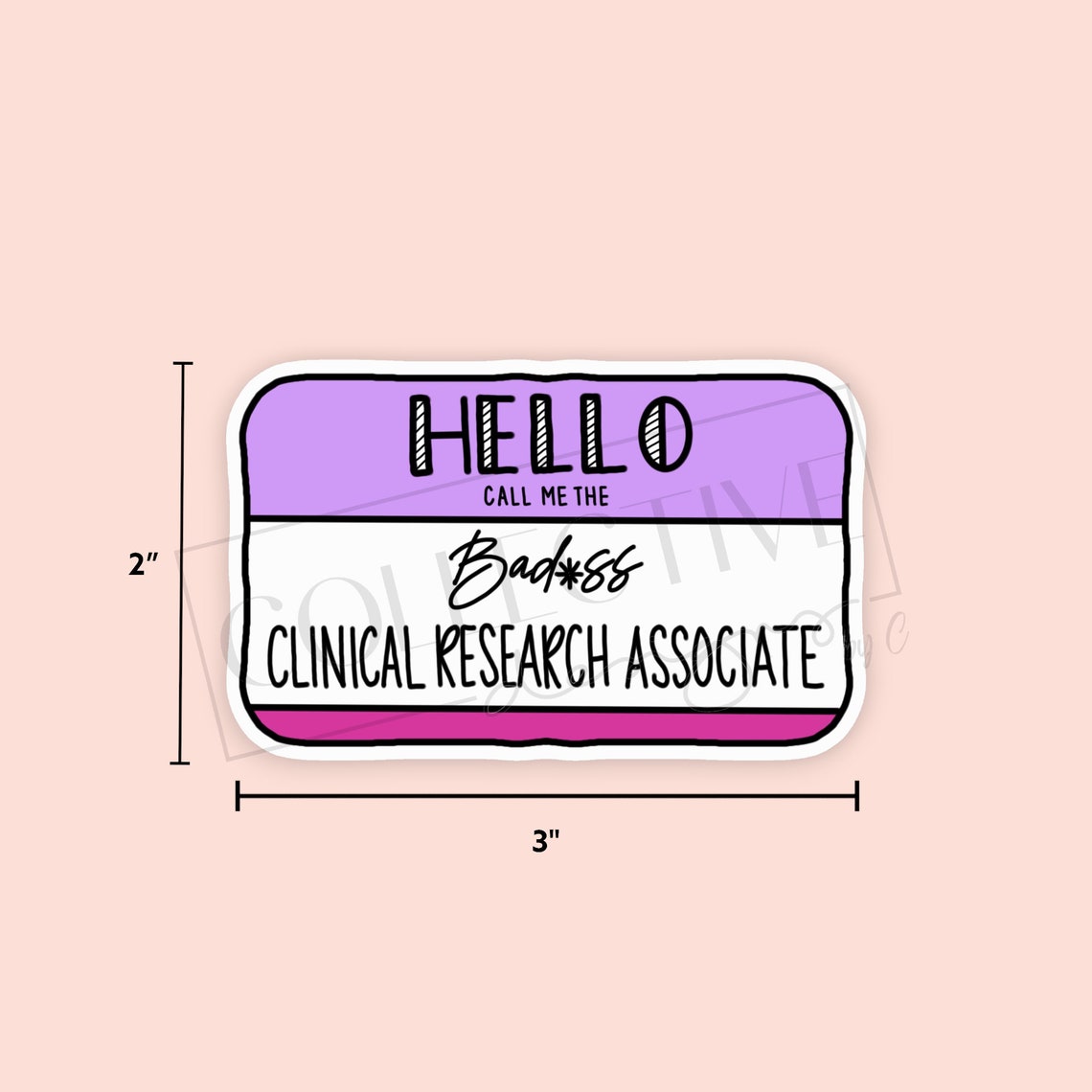 Hello Badass CRA Sticker: Clinical Research Associate, Monitor ...