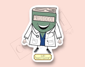 Clinical Research Sub Investigator PI Sticker Design: Make a Bold Statement with this Stylish Decal! Clinical Trials