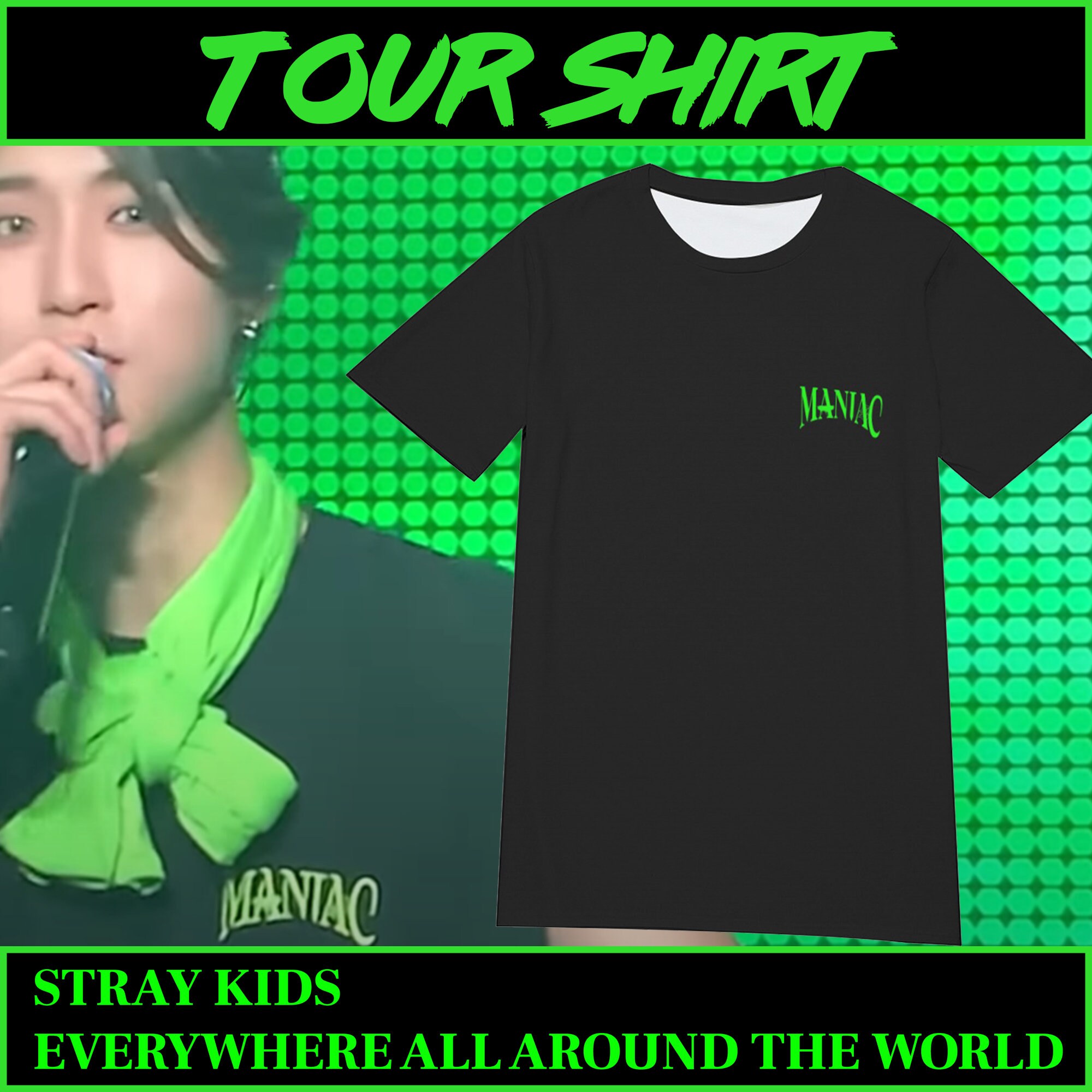 Stray Kids Tour Tshirt Stray Kids Merch Stray Kids Maniac Etsy