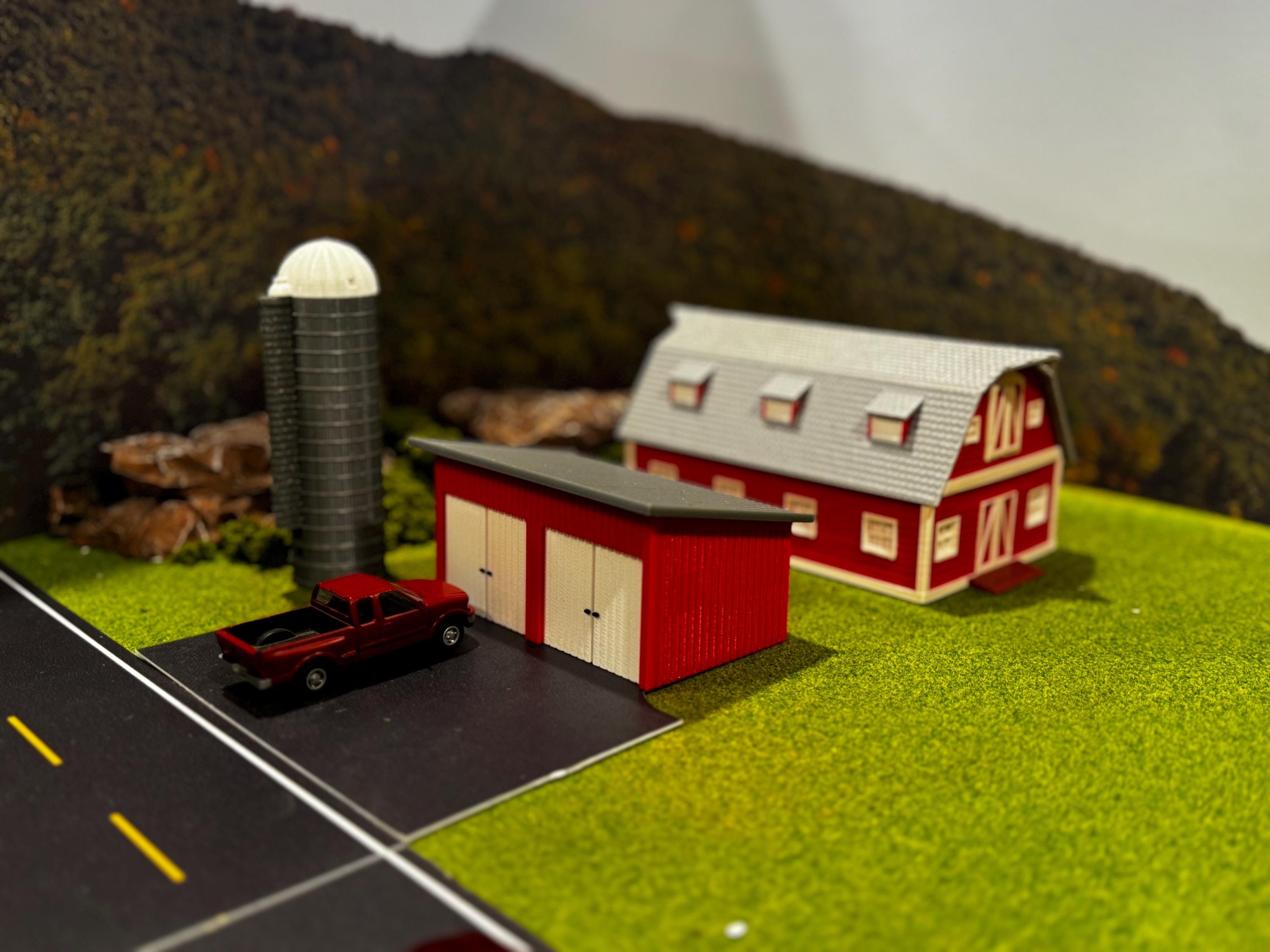 HO Scale Red Barn Set - Etsy, image size:3000x2250