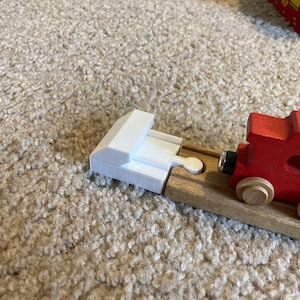 Wooden train track buffers/stop