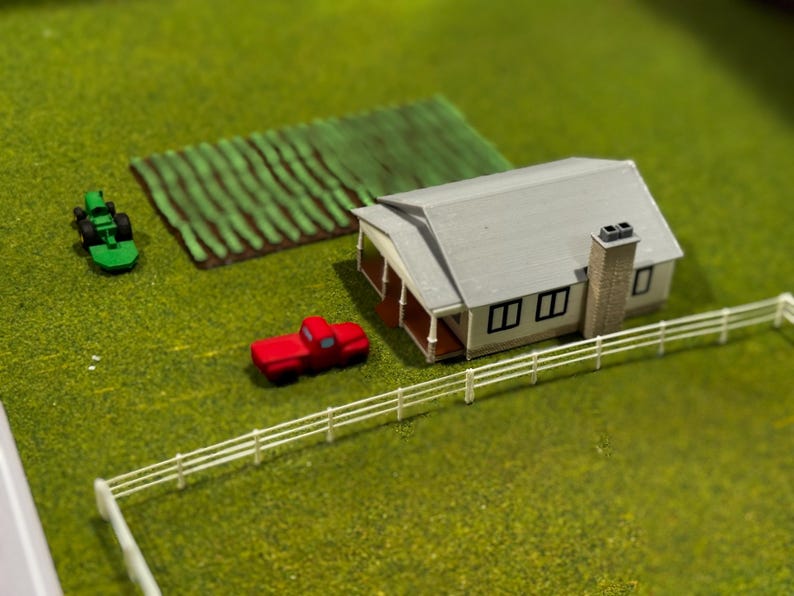N Scale Rice Field N Scale Farmhouse Set - Etsy