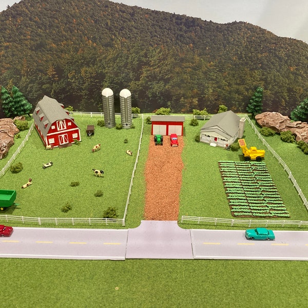 N Scale Farm Tractor Etsy