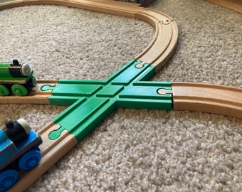 XOXVURI 10 Conectores De Vía De Tren De Madera – Adaptadores De 3.5x1.2x0.6 Cm, Piezas Sueltas Para Crear Recorridos, Compatible Con Trenes De Madera, De 3 Años En Adelante
