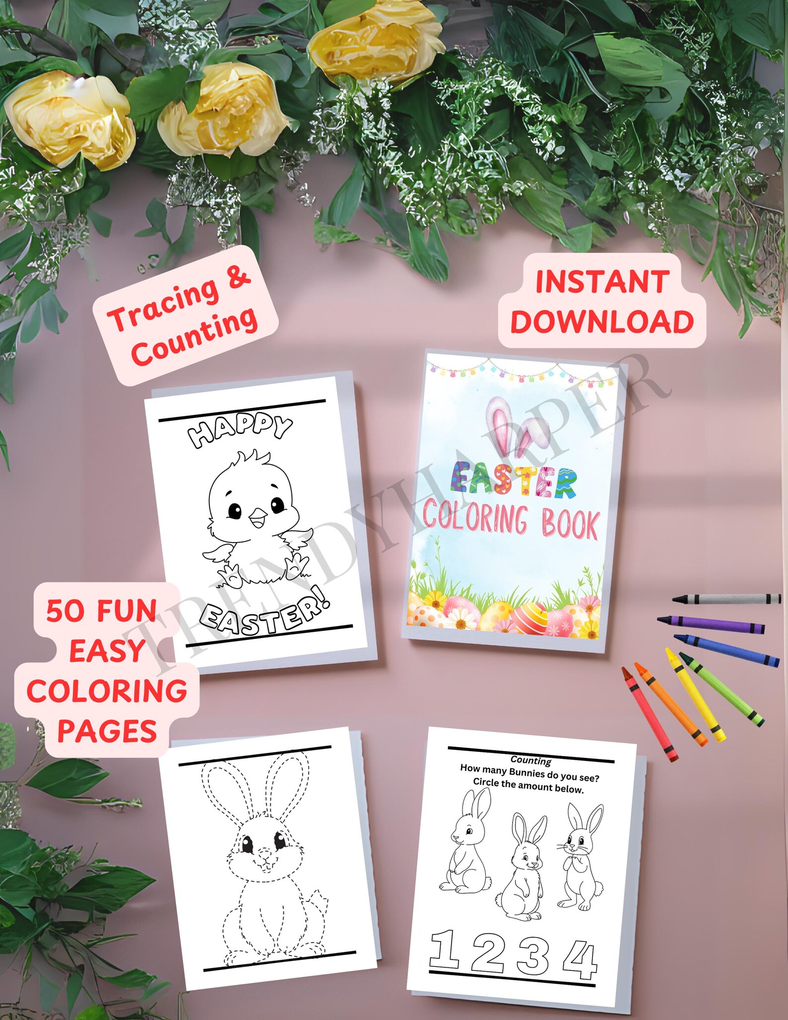 50 Easter Coloring Pages for Kids Printable Easter Activities | Tracing ...