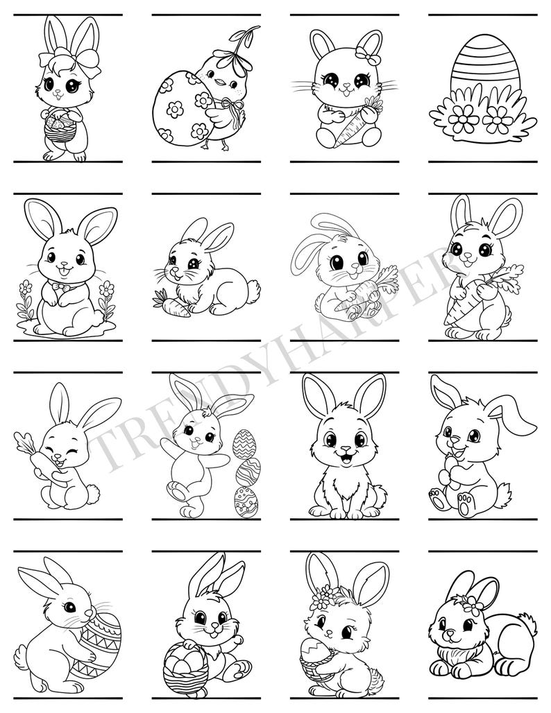 50 Easter Coloring Pages for Kids Printable Easter Activities | Tracing ...