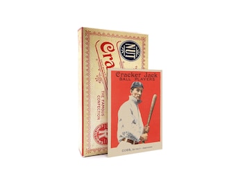 Cracker Jacks 1914 Ty Cobb Rare Vintage Aged Reprint Baseball Cards