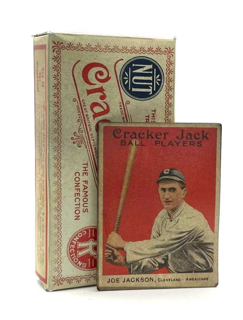 Cracker Jacks 1914 Shoeless Joe Jackson Rare Vintage Aged Reprint