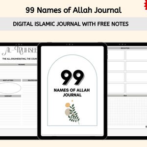 99 Names of Allah Journal, Digital Islamic Journal, Structured Version