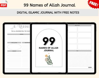 99 Names of Allah Journal, Digital Islamic Journal, Structured Version