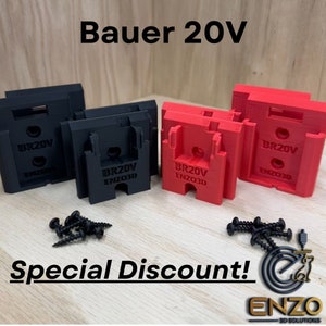 Bauer Battery and Drill Mounts 20V