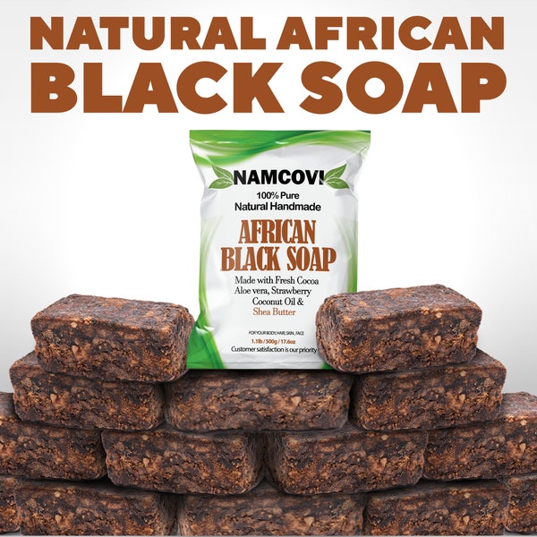 African Black Soap- 25 Packs Big Bar Black soap Total Of  27.5 pounds  Raw Black African soap.