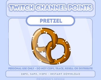 biscoito de pontos de canal de twitch de pretzel fofo