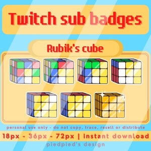 Rubik&#39;s cube twitch sub badges