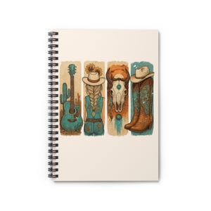 Rustic Western Spiral Notebook - Perfect for Cowgirls & Country Lovers, Ideal for Journaling, Note-taking, Gifts, Rodeos, and Events!