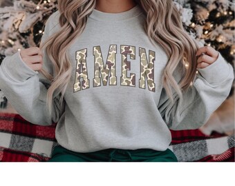 Faith Can Move Mountains Pullover | Christian Sweatshirt | Faith Gift | Bible Verse Apparel | Christian Sweater | Christmas Gift