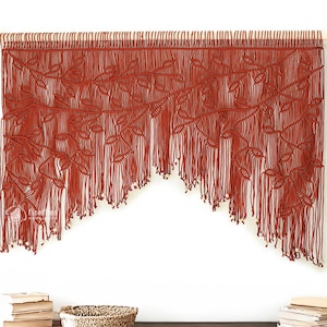 Macrame Leaf Headboard Wall Hanging: Bohemian Home Decor
