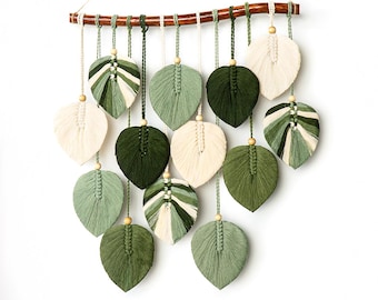 Macrame Leaf Wall Hanging: Boho Botanical Home Decor