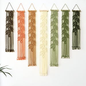 Macrame Wall Hanging: Boho Leaf Design, Natural Fiber Decor