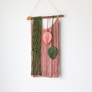 Bohemian Macrame Leaf Hangings for Bedroom, Modern Kitchen Wall Decor, Botanical Wall Art, Thanksgiving Gift, Best Friend Gift, College Gift