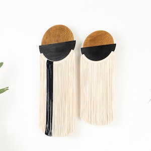 Bohemian Macrame Yarn Wall Hanging: Layered Fiber Art Decor