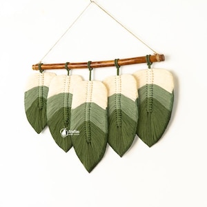 King Macrame Leaf Wall Hanging: Boho Headboard Decor