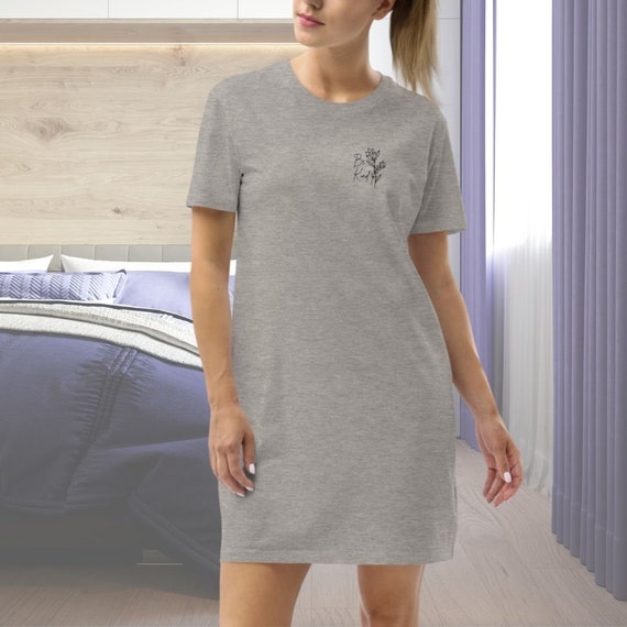 Organic Cotton Nightgown, Be Kind Cotton Night Shirt, Sleep Shirts