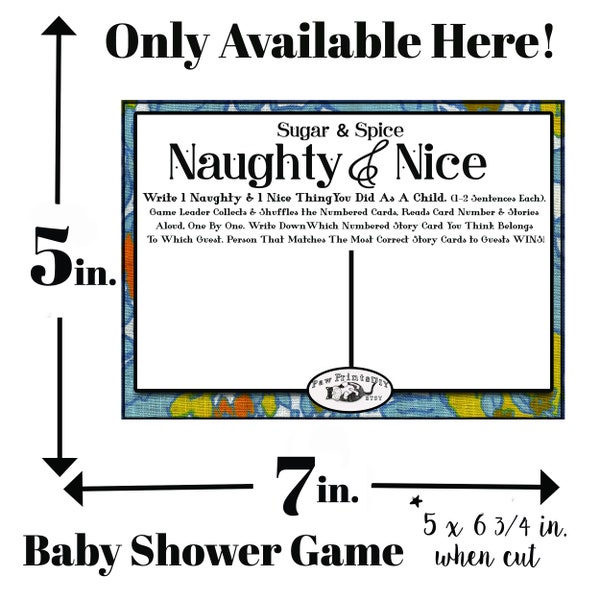 Naughty Baby Shower Games Etsy