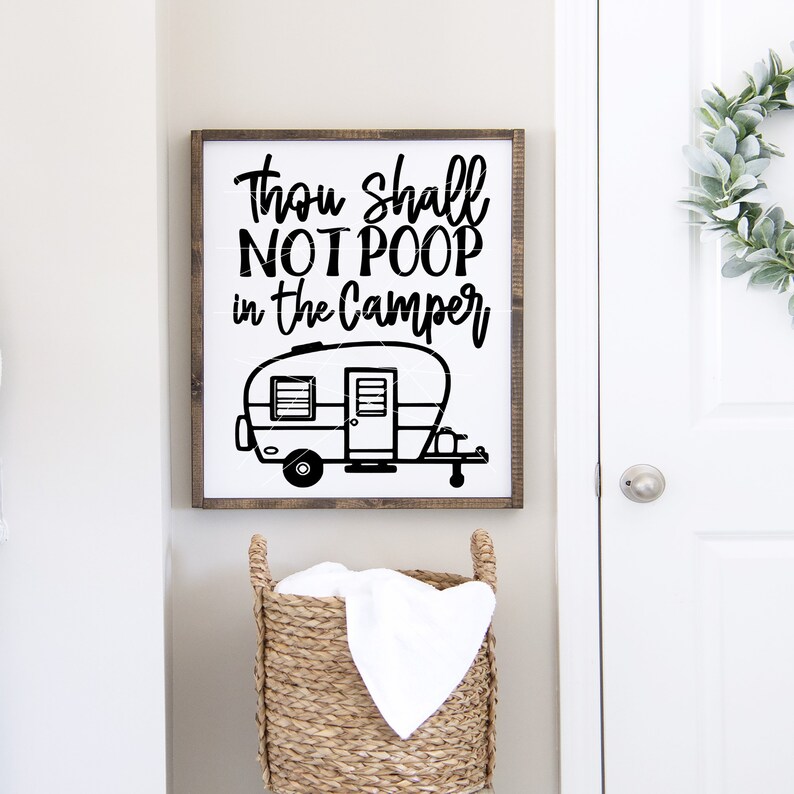 Buy Thou Shall Not Poop in the Camper SVG File DIGITAL DOWNLOAD Online