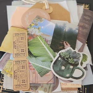 Junk Journal Kit - Misterio 40 piezas