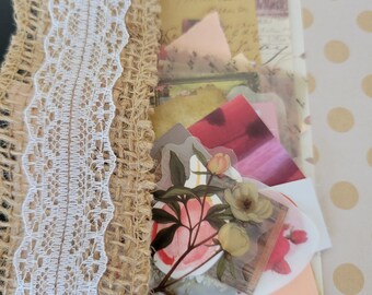 Junk Journal Kits - Pink 40 pcs