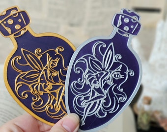 Fairy in a bottle Fairycore 3D Printed Bookmark