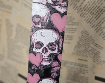 Skull & Hearts dark romance - 3D Printed Bookmark